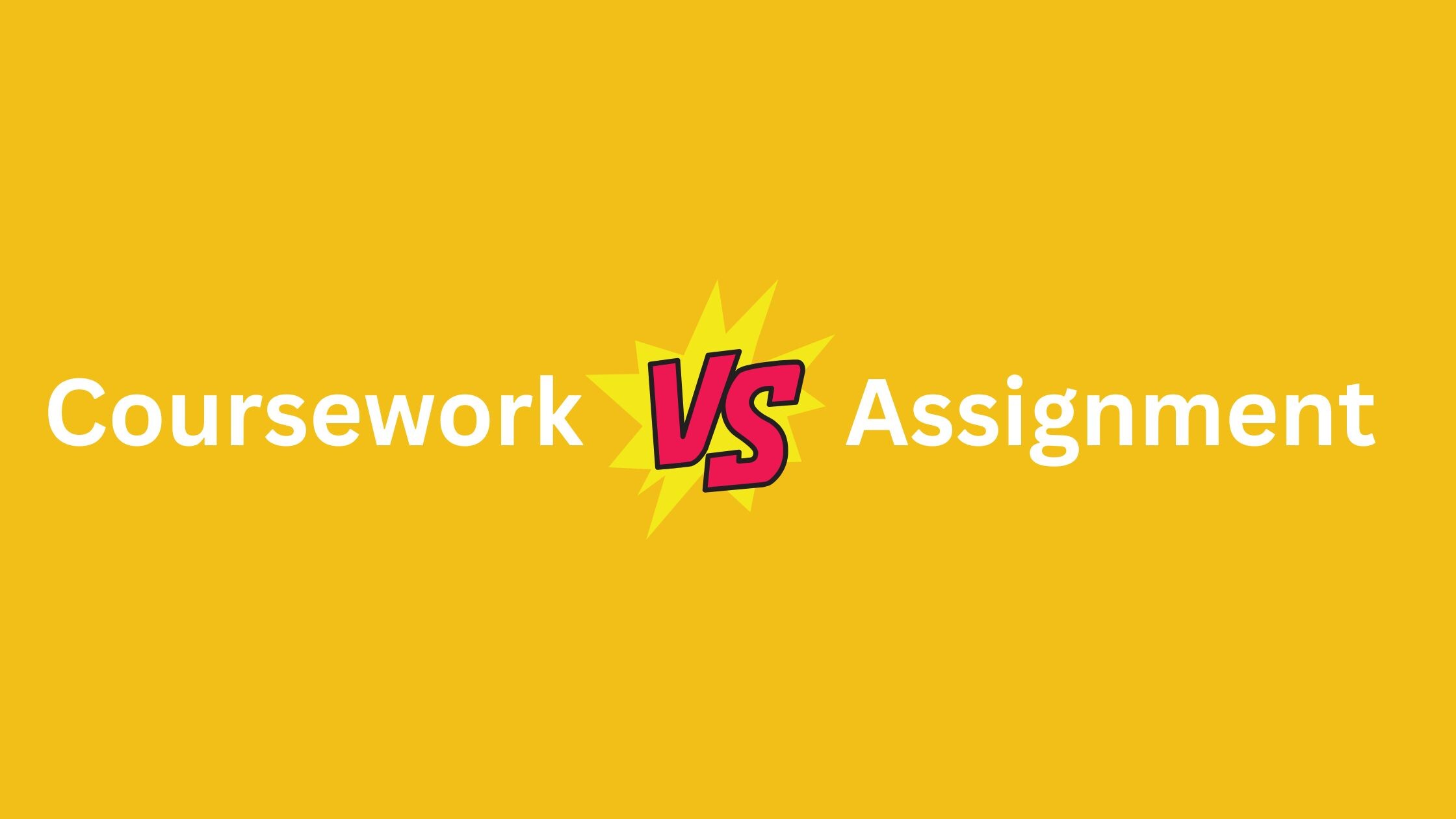 coursework vs assignment
